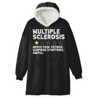 MS Do Not Recommend Funny Multiple Sclerosis Humor Awareness Hooded Wearable Blanket