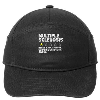 MS Do Not Recommend Funny Multiple Sclerosis Humor Awareness 7-Panel Snapback Hat