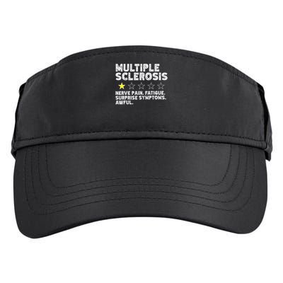 MS Do Not Recommend Funny Multiple Sclerosis Humor Awareness Adult Drive Performance Visor