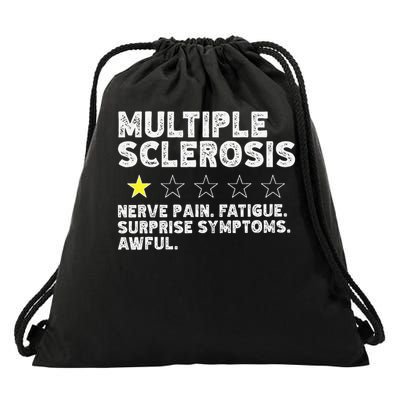MS Do Not Recommend Funny Multiple Sclerosis Humor Awareness Drawstring Bag