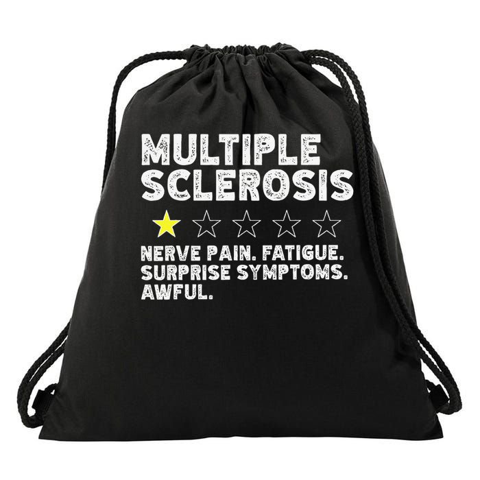 MS Do Not Recommend Funny Multiple Sclerosis Humor Awareness Drawstring Bag