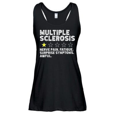 MS Do Not Recommend Funny Multiple Sclerosis Humor Awareness Ladies Essential Flowy Tank