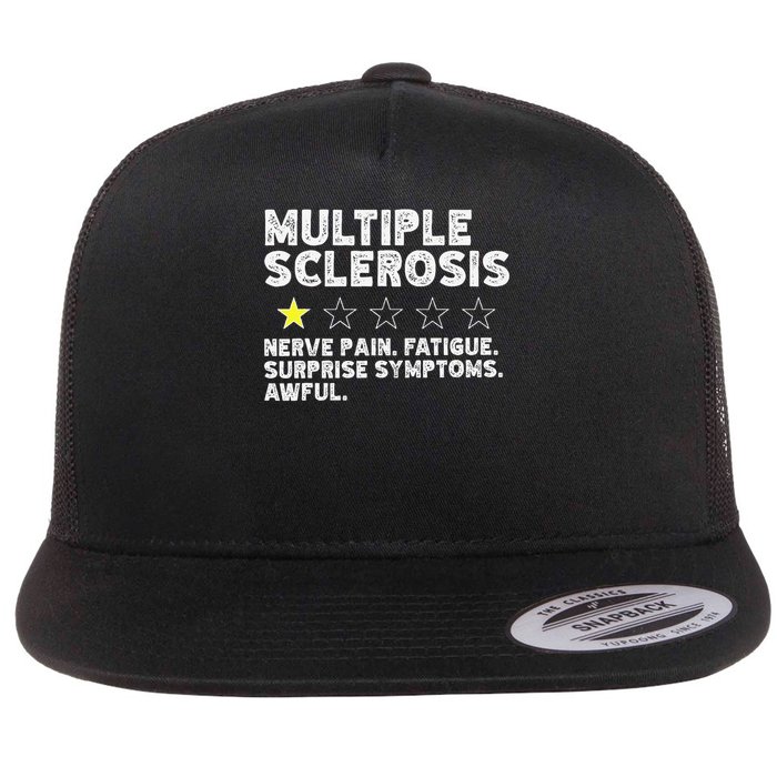 MS Do Not Recommend Funny Multiple Sclerosis Humor Awareness Flatbill Hat