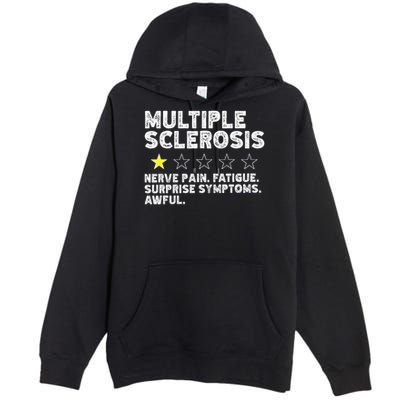 MS Do Not Recommend Funny Multiple Sclerosis Humor Awareness Premium Pullover Hoodie