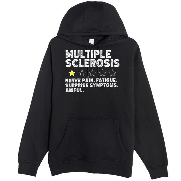 MS Do Not Recommend Funny Multiple Sclerosis Humor Awareness Premium Pullover Hoodie