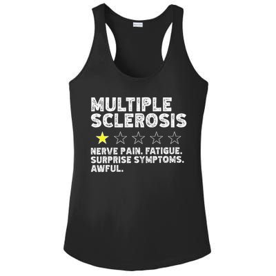 MS Do Not Recommend Funny Multiple Sclerosis Humor Awareness Ladies PosiCharge Competitor Racerback Tank