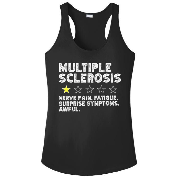 MS Do Not Recommend Funny Multiple Sclerosis Humor Awareness Ladies PosiCharge Competitor Racerback Tank