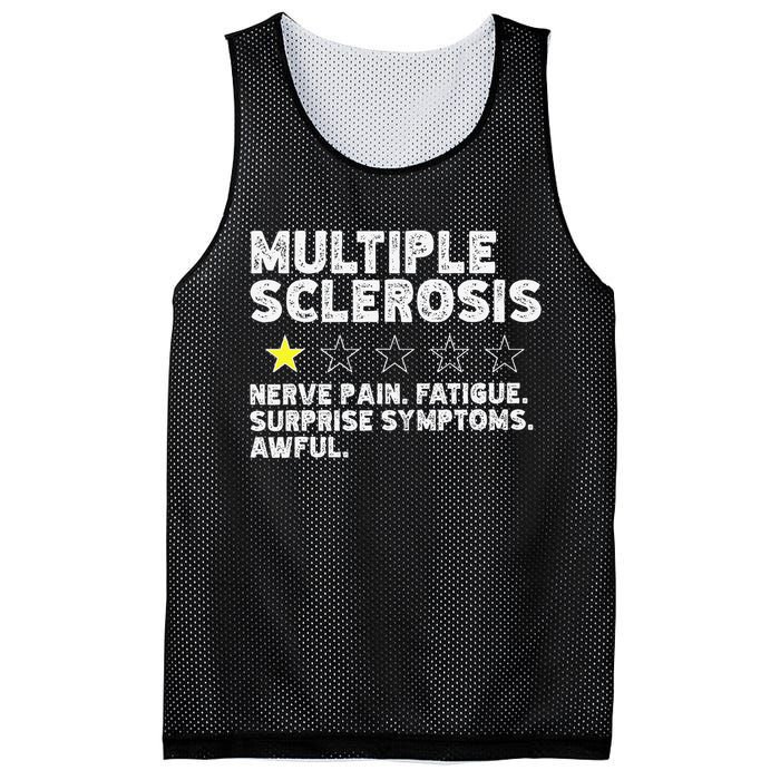 MS Do Not Recommend Funny Multiple Sclerosis Humor Awareness Mesh Reversible Basketball Jersey Tank