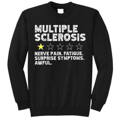 MS Do Not Recommend Funny Multiple Sclerosis Humor Awareness Tall Sweatshirt