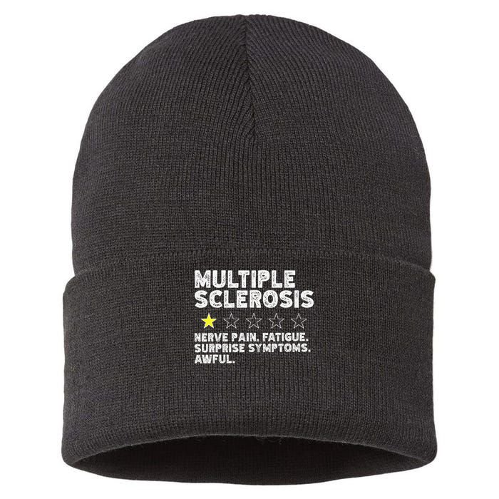 MS Do Not Recommend Funny Multiple Sclerosis Humor Awareness Sustainable Knit Beanie