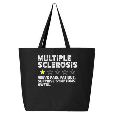 MS Do Not Recommend Funny Multiple Sclerosis Humor Awareness 25L Jumbo Tote
