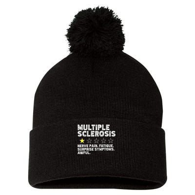 MS Do Not Recommend Funny Multiple Sclerosis Humor Awareness Pom Pom 12in Knit Beanie
