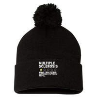 MS Do Not Recommend Funny Multiple Sclerosis Humor Awareness Pom Pom 12in Knit Beanie