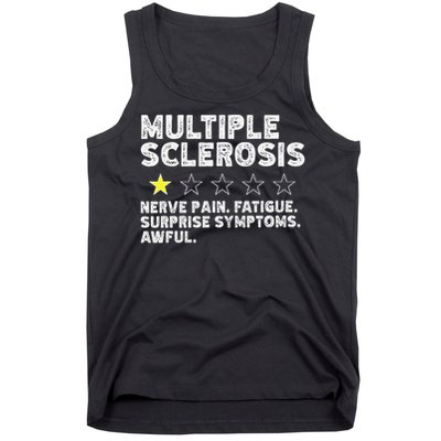 MS Do Not Recommend Funny Multiple Sclerosis Humor Awareness Tank Top