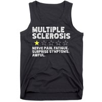 MS Do Not Recommend Funny Multiple Sclerosis Humor Awareness Tank Top