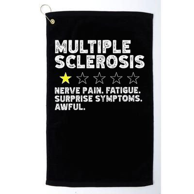 MS Do Not Recommend Funny Multiple Sclerosis Humor Awareness Golf Towel