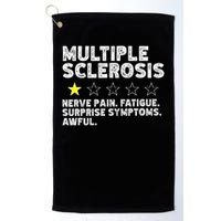MS Do Not Recommend Funny Multiple Sclerosis Humor Awareness Golf Towel