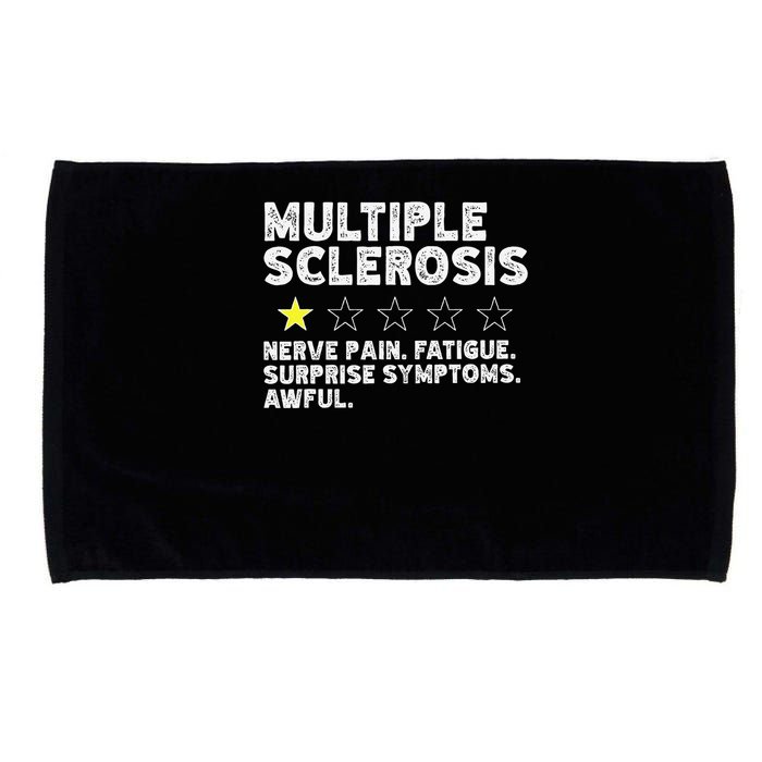 MS Do Not Recommend Funny Multiple Sclerosis Humor Awareness Microfiber Hand Towel