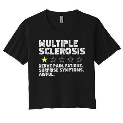 MS Do Not Recommend Funny Multiple Sclerosis Humor Awareness Crop Top
