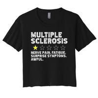 MS Do Not Recommend Funny Multiple Sclerosis Humor Awareness Crop Top