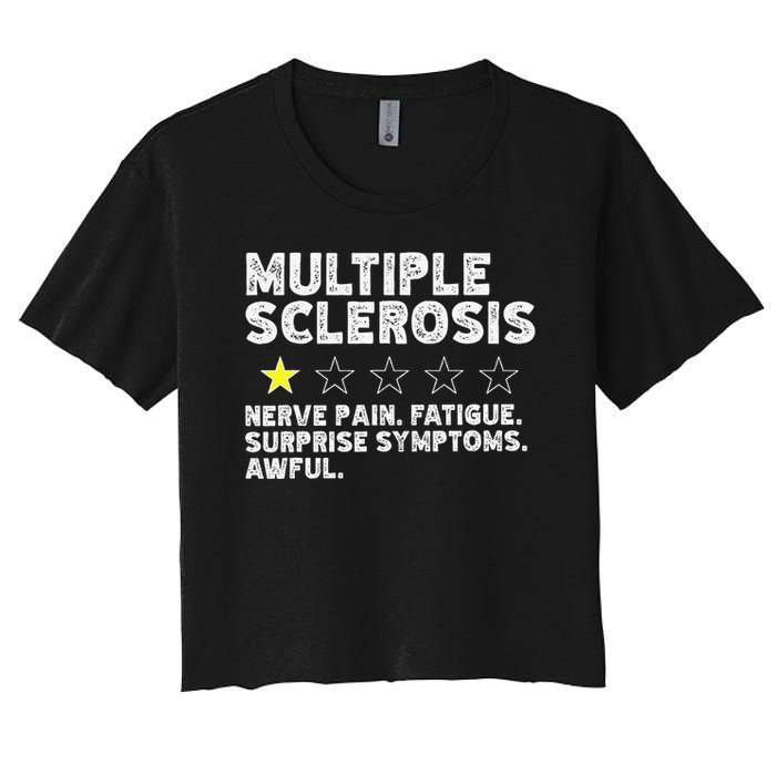 MS Do Not Recommend Funny Multiple Sclerosis Humor Awareness Crop Top