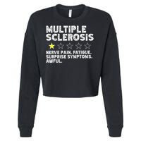 MS Do Not Recommend Funny Multiple Sclerosis Humor Awareness Cropped Pullover Crew