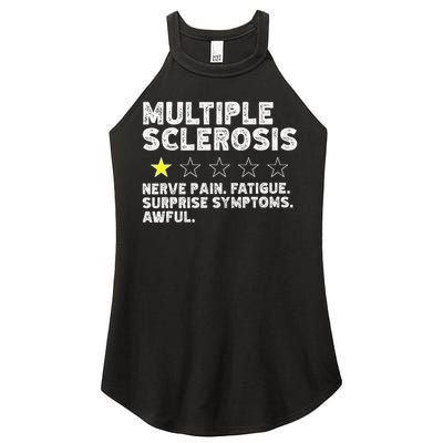 MS Do Not Recommend Funny Multiple Sclerosis Humor Awareness Women's Perfect Tri Rocker Tank