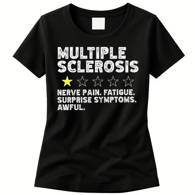 MS Do Not Recommend Funny Multiple Sclerosis Humor Awareness Womens T-Shirt