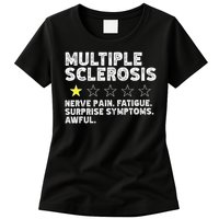 MS Do Not Recommend Funny Multiple Sclerosis Humor Awareness Womens T-Shirt