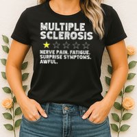 MS Do Not Recommend Funny Multiple Sclerosis Humor Awareness Womens T-Shirt