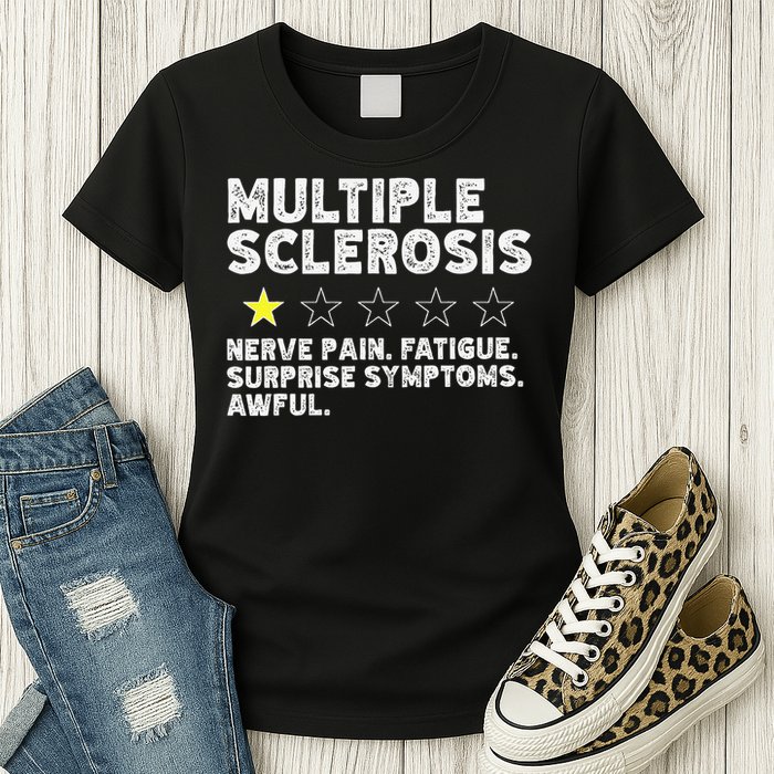 MS Do Not Recommend Funny Multiple Sclerosis Humor Awareness Womens T-Shirt