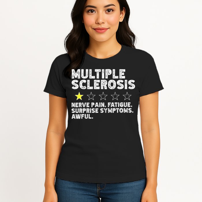 MS Do Not Recommend Funny Multiple Sclerosis Humor Awareness Womens T-Shirt
