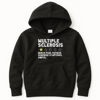 MS Do Not Recommend Funny Multiple Sclerosis Humor Awareness Kids Hoodie