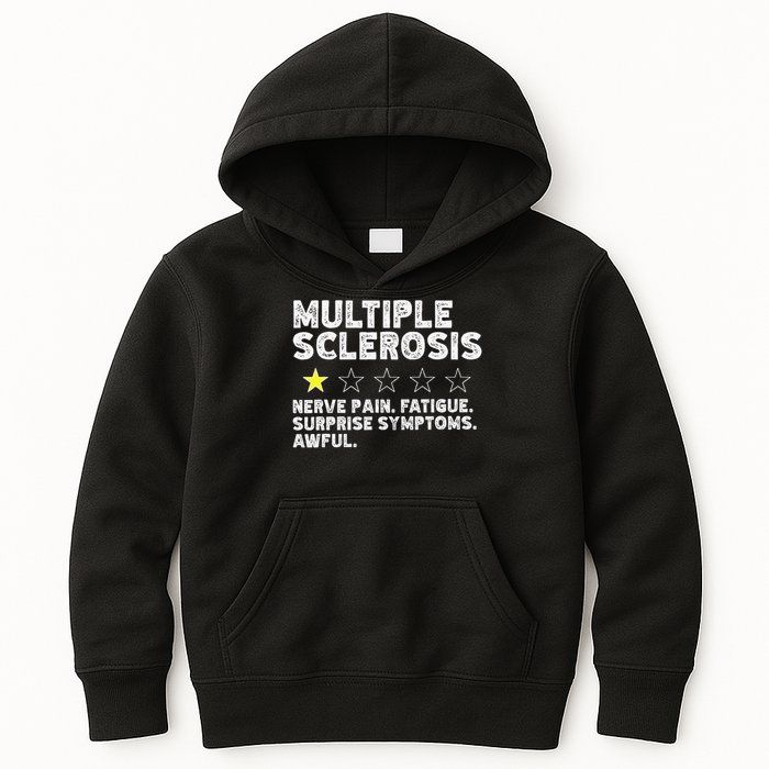 MS Do Not Recommend Funny Multiple Sclerosis Humor Awareness Kids Hoodie