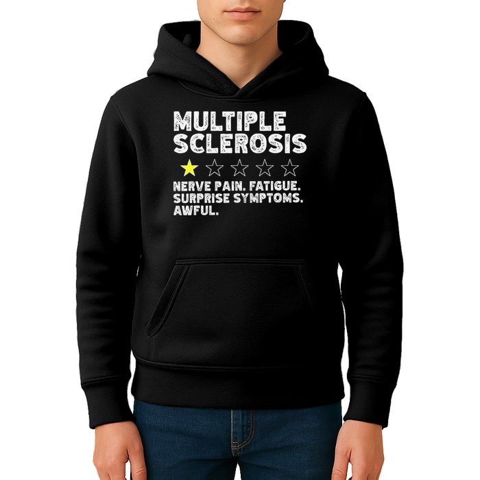 MS Do Not Recommend Funny Multiple Sclerosis Humor Awareness Kids Hoodie