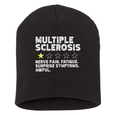 MS Do Not Recommend Funny Multiple Sclerosis Humor Awareness Short Acrylic Beanie