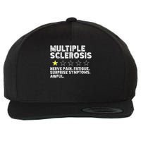 MS Do Not Recommend Funny Multiple Sclerosis Humor Awareness Wool Snapback Cap