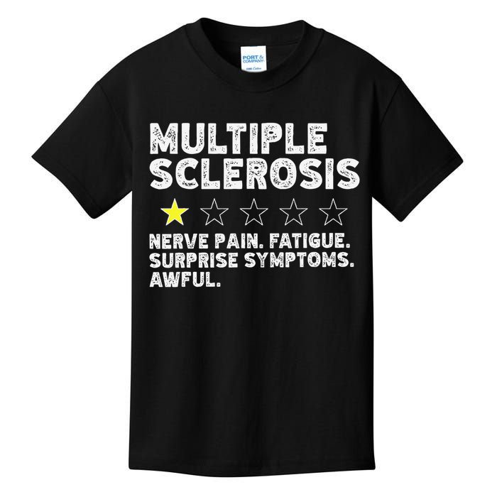 MS Do Not Recommend Funny Multiple Sclerosis Humor Awareness Kids T-Shirt