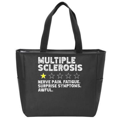 MS Do Not Recommend Funny Multiple Sclerosis Humor Awareness Zip Tote Bag