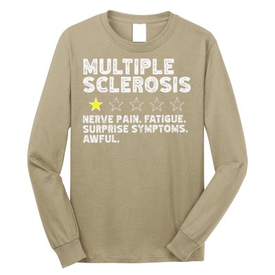 MS Do Not Recommend Funny Multiple Sclerosis Humor Awareness Long Sleeve Shirt