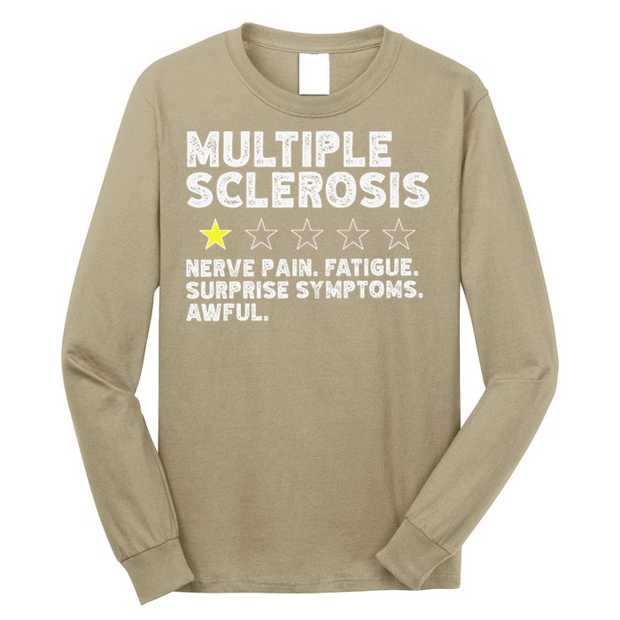 MS Do Not Recommend Funny Multiple Sclerosis Humor Awareness Long Sleeve Shirt
