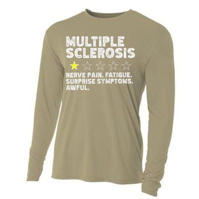 MS Do Not Recommend Funny Multiple Sclerosis Humor Awareness Cooling Performance Long Sleeve Crew