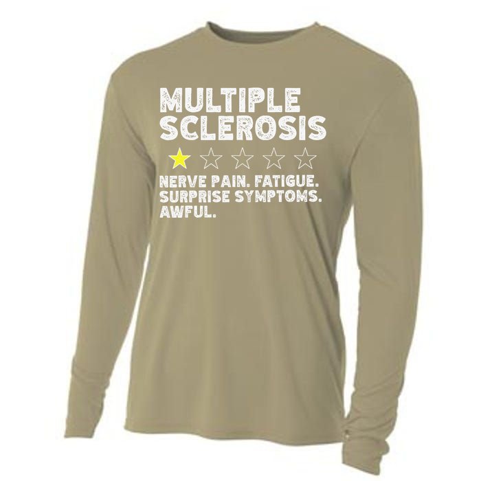 MS Do Not Recommend Funny Multiple Sclerosis Humor Awareness Cooling Performance Long Sleeve Crew