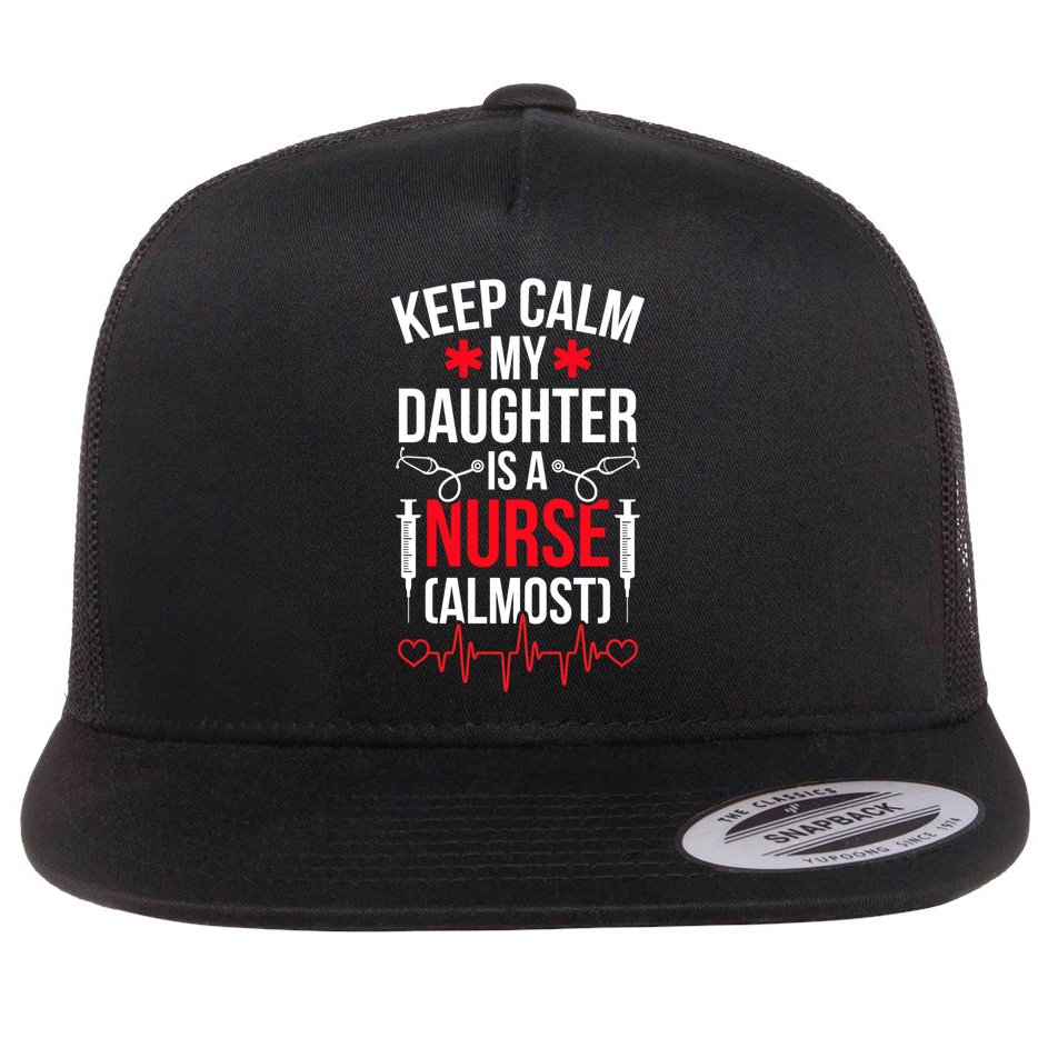 My Daughter Nursing Student Mom Future Nurse Mom Gift Flat Bill Trucker Hat