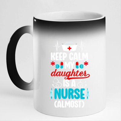 My Daughter Nursing Student Mom Future Nurse Mom Meaningful Gift 11oz Black Color Changing Mug