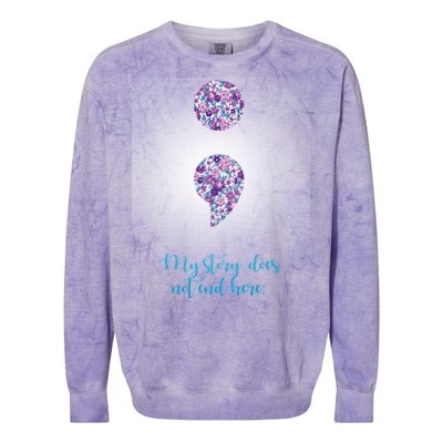 Mystery Does Not End Here Alzheimer's Awareness Colorblast Crewneck Sweatshirt