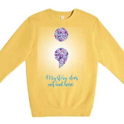 Mystery Does Not End Here Alzheimer's Awareness Premium Crewneck Sweatshirt