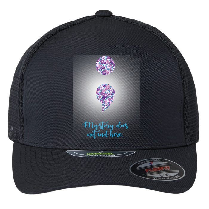 Mystery Does Not End Here Alzheimer's Awareness Flexfit Unipanel Trucker Cap