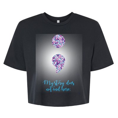 Mystery Does Not End Here Alzheimer's Awareness Bella+Canvas Jersey Crop Tee