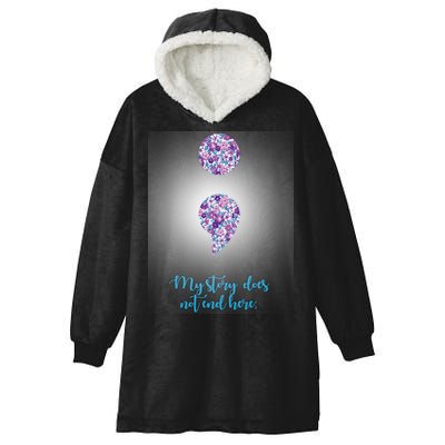 Mystery Does Not End Here Alzheimer's Awareness Hooded Wearable Blanket